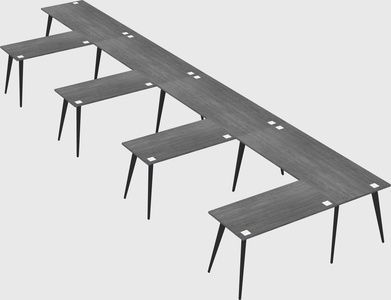 Modern l-shaped office desk
