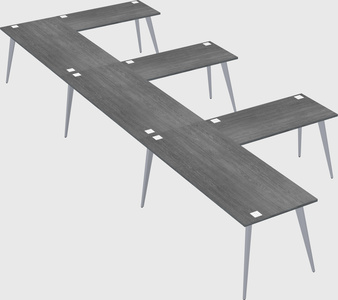 Modern l-shaped office desk
