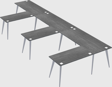 Modern l-shaped office desk