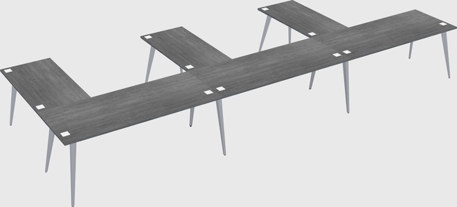 Modern l-shaped office desk