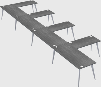 Modern l-shaped office desk