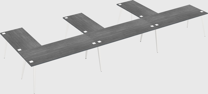 Modern l-shaped office desk