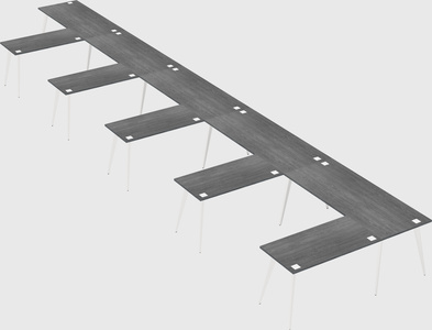Modern l-shaped office desk