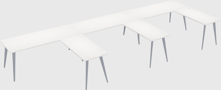 Modern l-shaped office desk