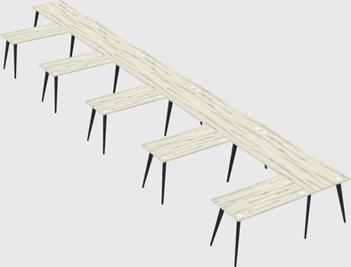 Modern l-shaped office desk