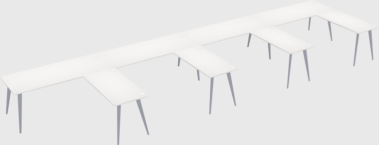 Modern l-shaped office desk