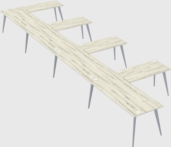 Modern l-shaped office desk