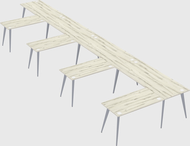 Modern l-shaped office desk