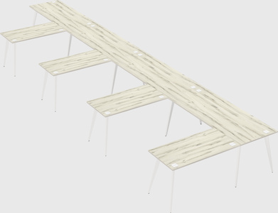 Modern l-shaped office desk