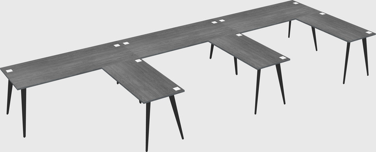 Modern l-shaped office desk