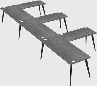 Modern l-shaped office desk