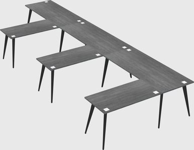 Modern l-shaped office desk