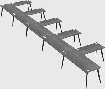 Modern l-shaped office desk