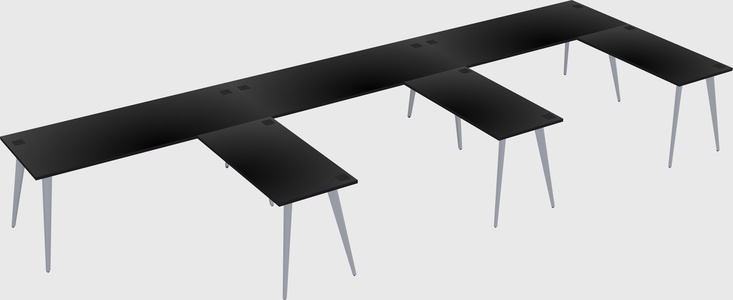 Modern l-shaped office desk
