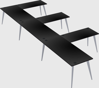 Modern l-shaped office desk