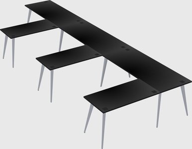 Modern l-shaped office desk