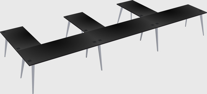 Modern l-shaped office desk