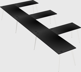 Modern l-shaped office desk