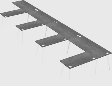 Modern l-shaped office desk