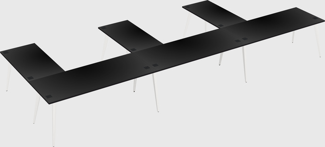 Modern l-shaped office desk