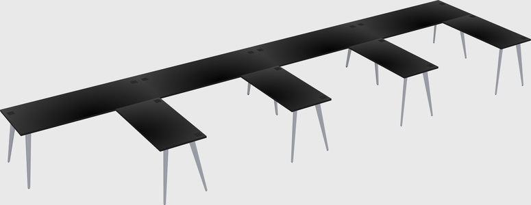 Modern l-shaped office desk