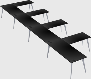 Modern l-shaped office desk