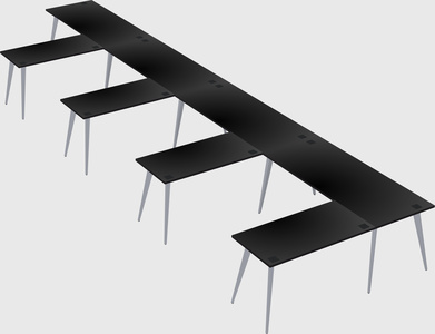 Modern l-shaped office desk