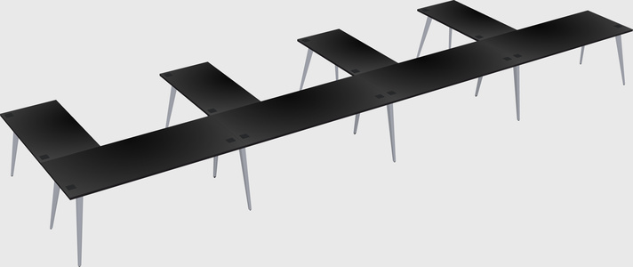 Modern l-shaped office desk