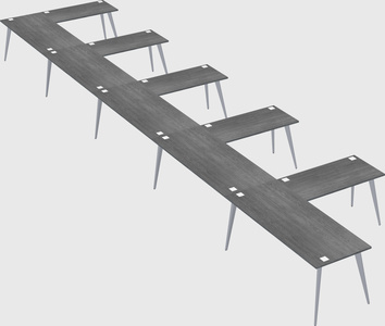 Modern l-shaped office desk