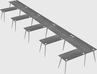 Modern l-shaped office desk
