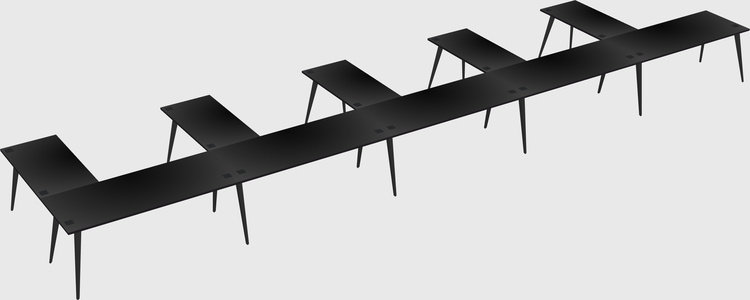 Modern l-shaped office desk