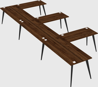 Modern l-shaped office desk