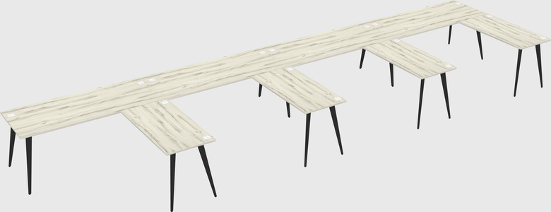 Modern l-shaped office desk