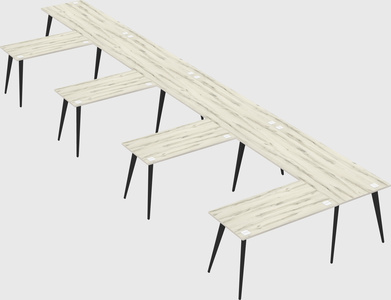 Modern l-shaped office desk