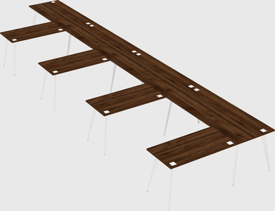 Modern l-shaped office desk