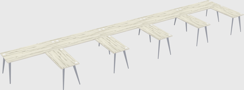 Modern l-shaped office desk