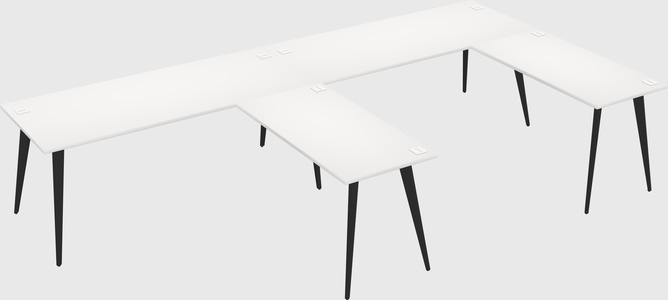 Modern l-shaped office desk