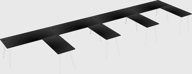Modern l-shaped office desk