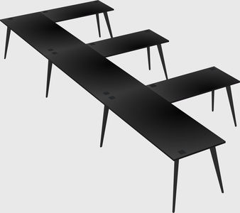 Modern l-shaped office desk