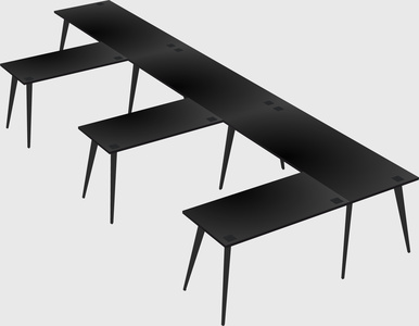Modern l-shaped office desk