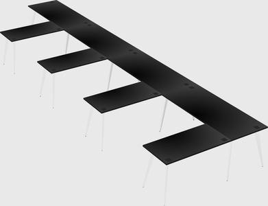 Modern l-shaped office desk