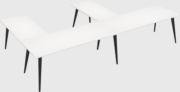 Modern l-shaped office desk