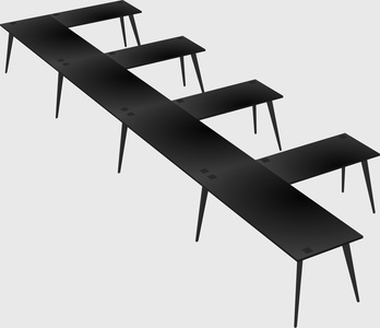 Modern l-shaped office desk