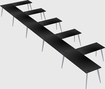 Modern l-shaped office desk