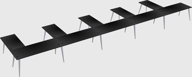 Modern l-shaped office desk