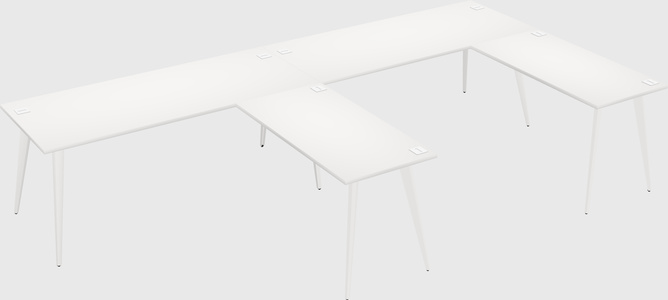 Modern l-shaped office desk