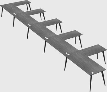 Modern l-shaped office desk