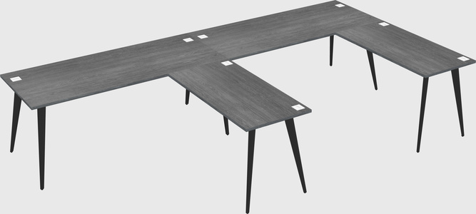 Modern l-shaped office desk