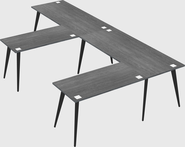 Modern l-shaped office desk