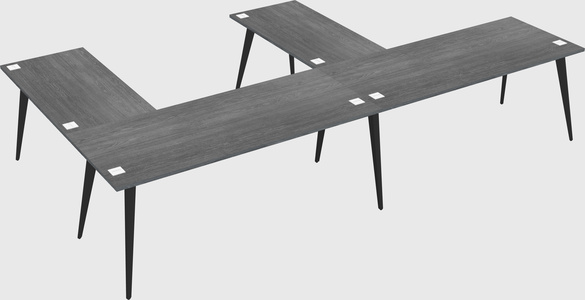 Modern l-shaped office desk
